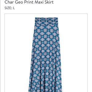 NWT Market & Spruce Geo Print Maxi Skirt